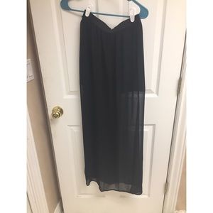 Black chiffon skirt